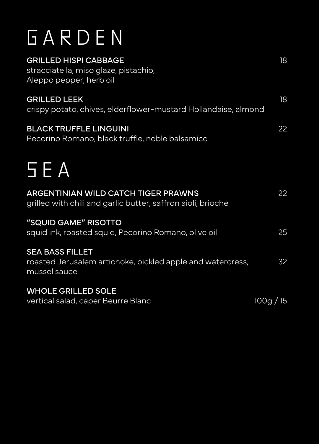 FUME menu main