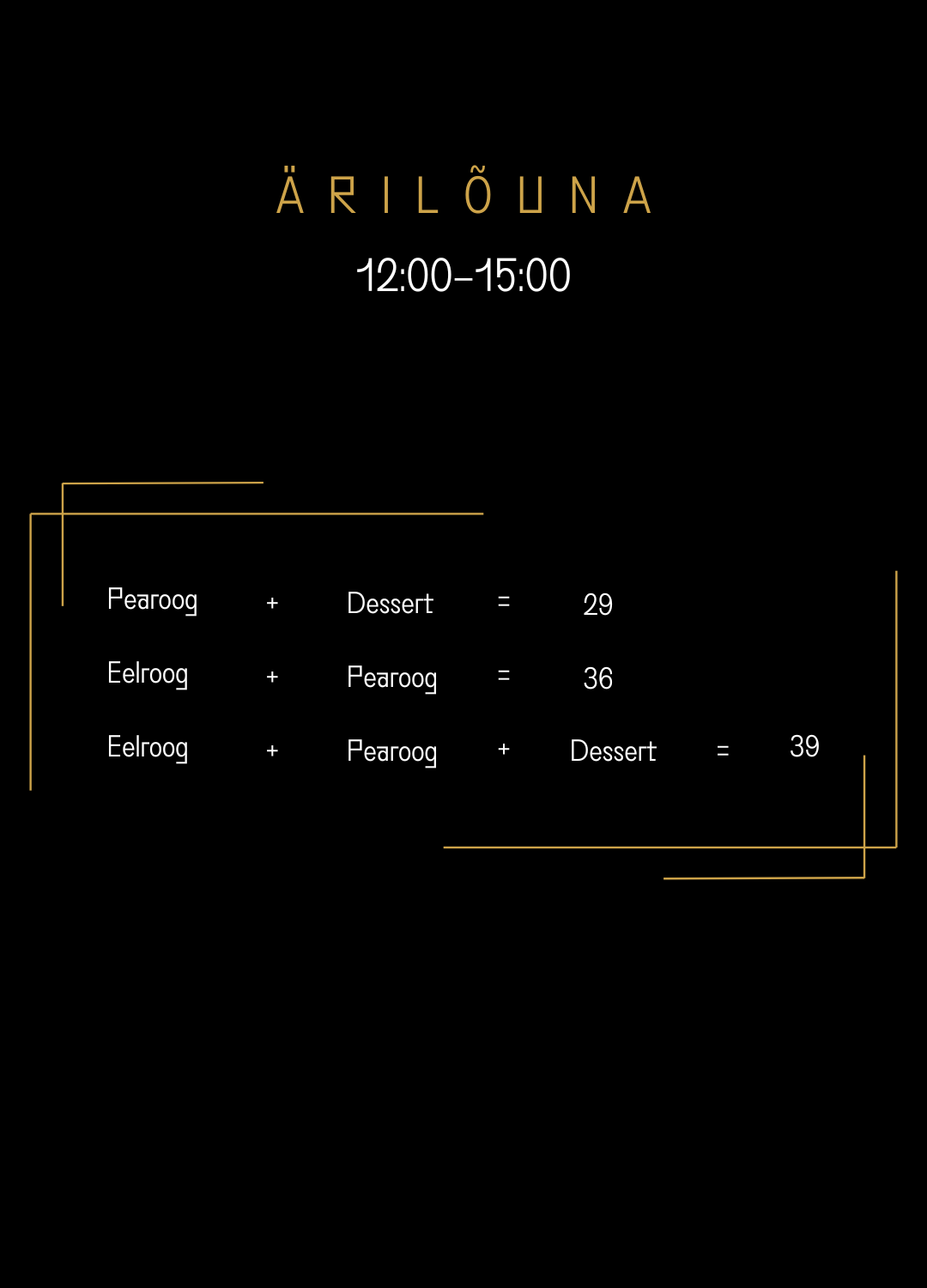 FUME Ärilõuna combo