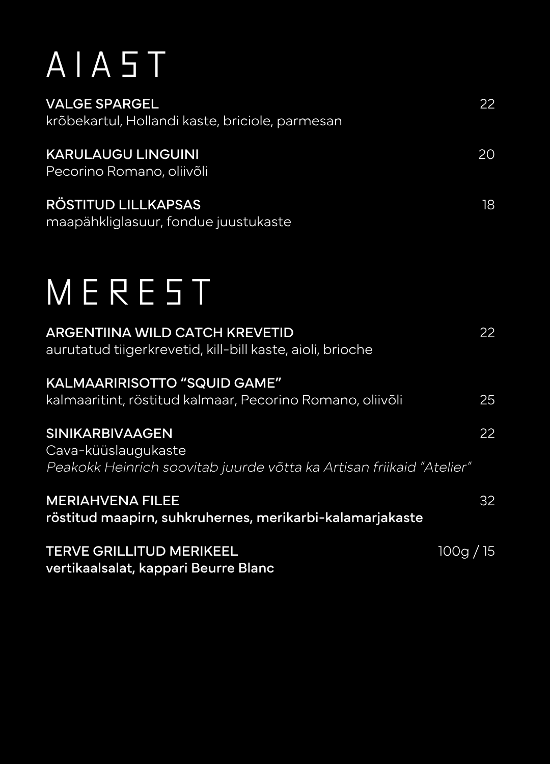FUME menu 3