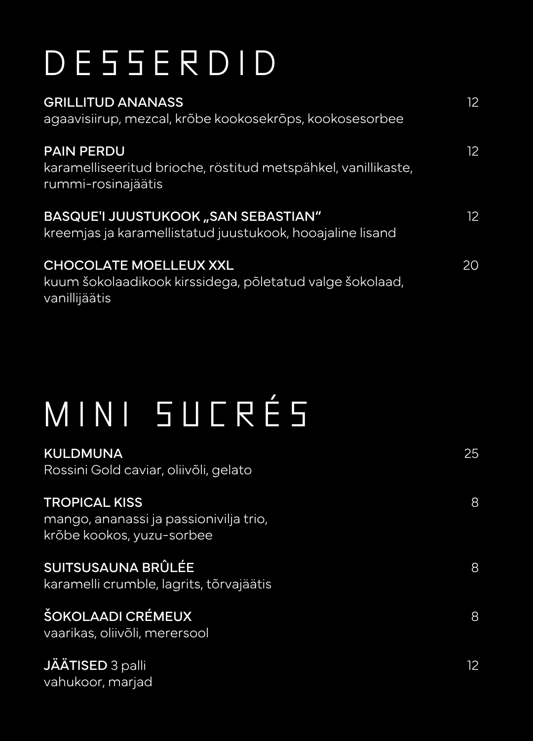 FUME menu 5